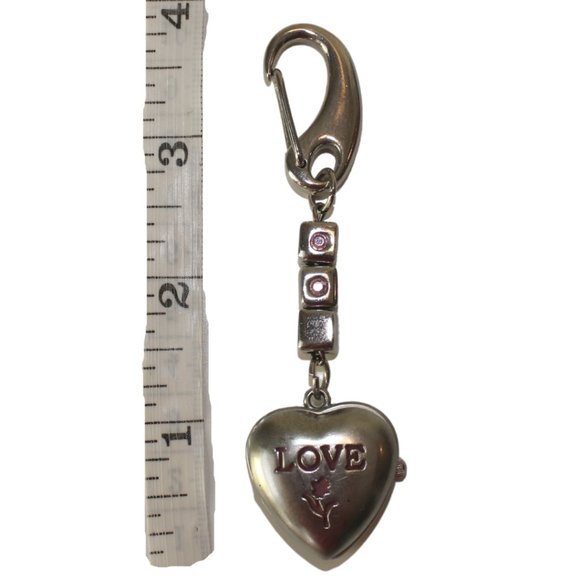 3 for $10 ๐ฒ Heart Locket Keychain Watch - Picture 2 of 2
